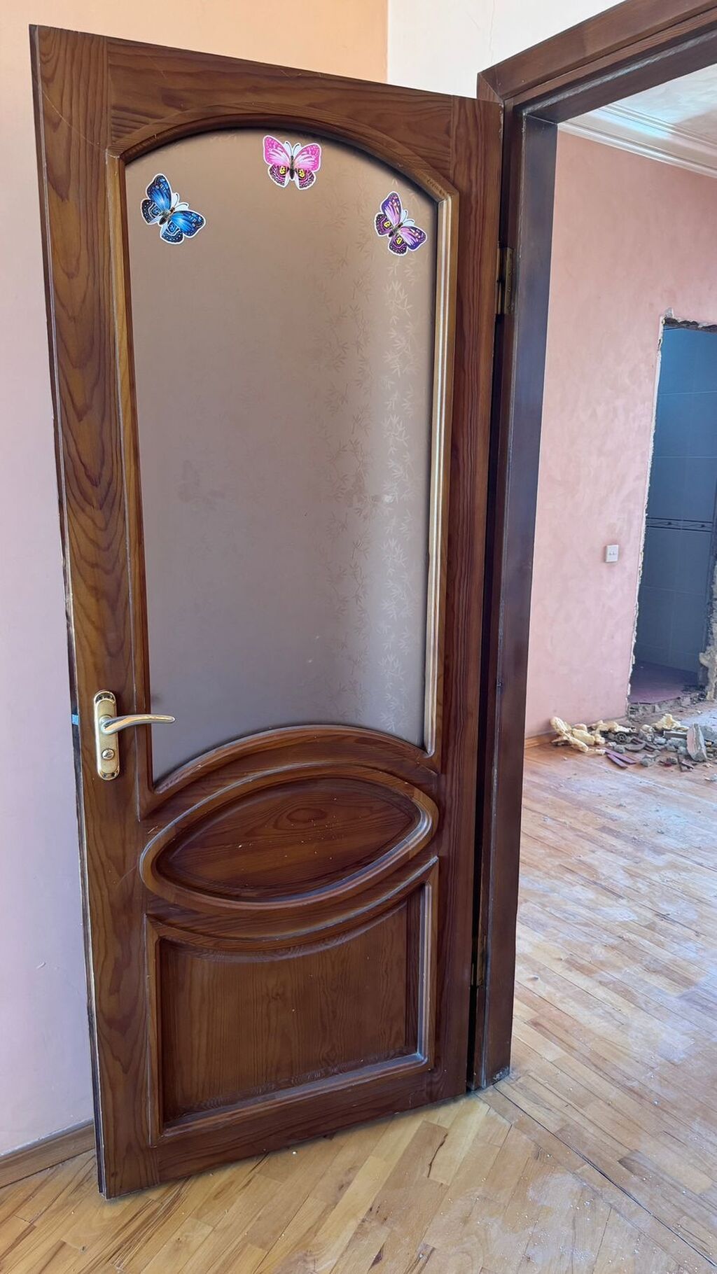 Taxta otaq qapıları dəsti - Material: massiv ağac (təbii ağac — Pəncərələr, qapılar, balkonlar, Bakı (3)