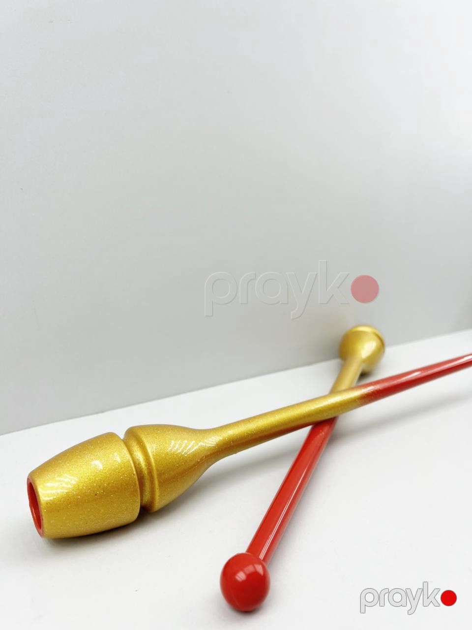 Bədii gimnastika üçün gürz, qırmızı/qızılı, 35 sm — Mallar, Bakı (2)