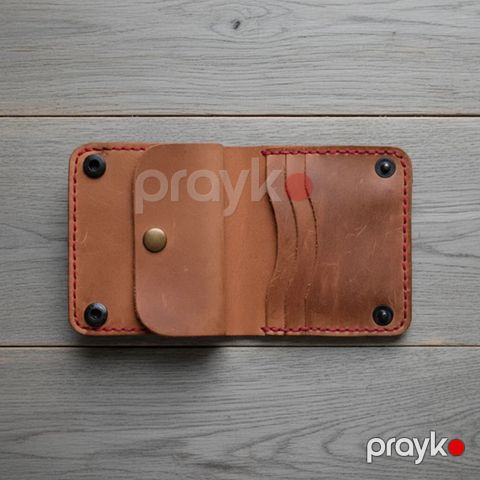 Pul kisəsi Fabrika1972, qəhvəyi, dəri, 10.5x9.5 sm — Bakı