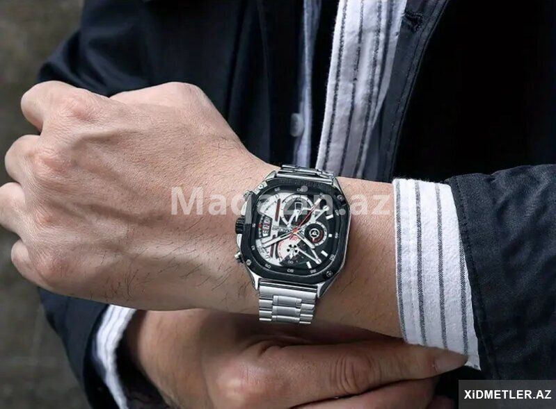 Megir Chronograph kişi qol saatı — Saatlar, Bakı (8)