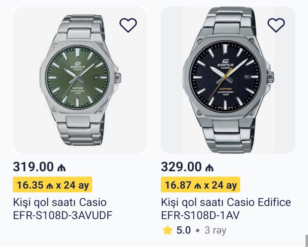 Casio EFR-S108D qol saatı — Şəxsi əşyalar, Bakı (3)