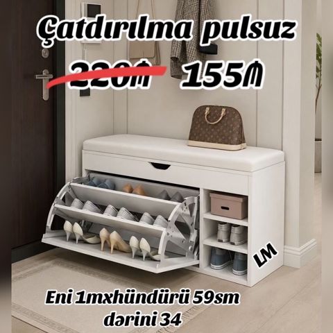 Yeni Ayaqqabı dolabı Birbaşa istehsalçıdan alın‼ Qiymət 155₼ — Bakı