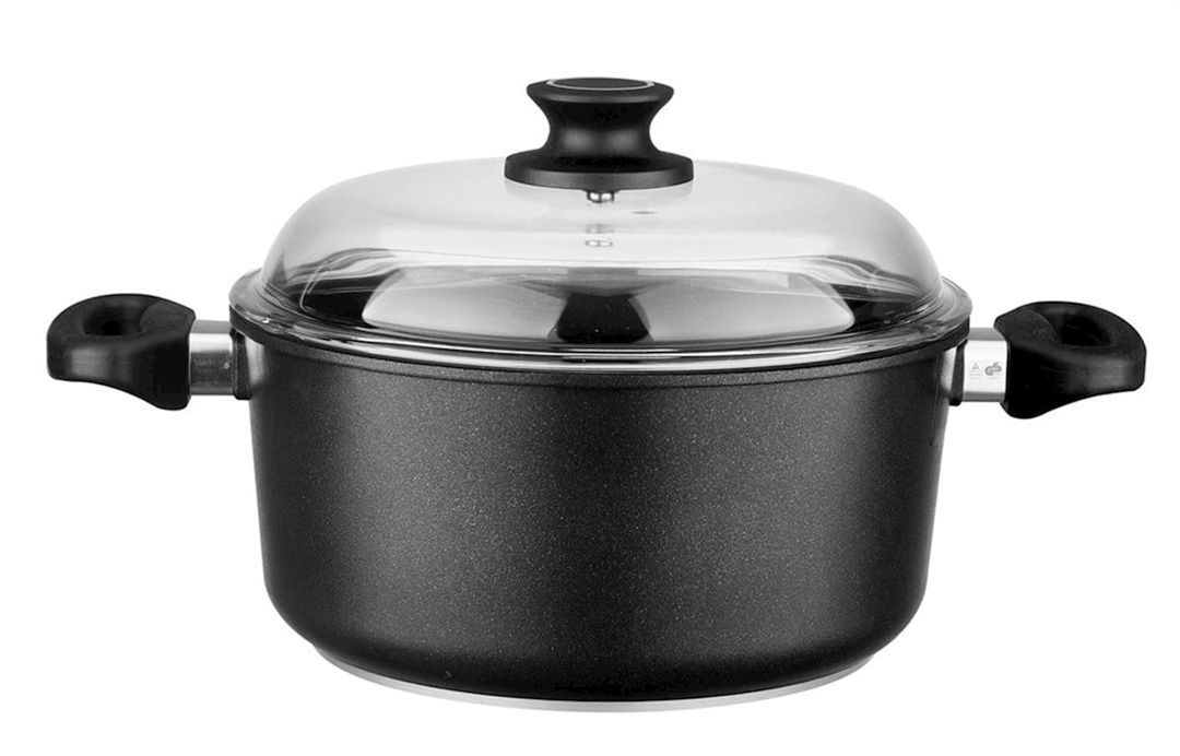Qazan Leggno Black Premium, alüminium, 24 sm, qara — Mallar, Bakı