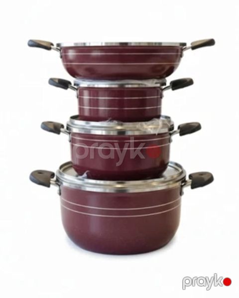 Qazan dəsti KahnStore 7562078, teflon, 3/5/7/8 l, 4 ədəd - KahnStore-7562078 — Bakı
