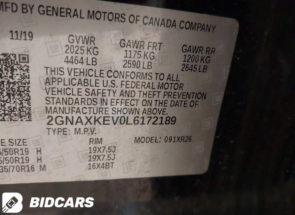 Chevrolet Equinox, 1.5 L, 2019 il, 238 268 km — Avtomobillər, Gəncə (4)