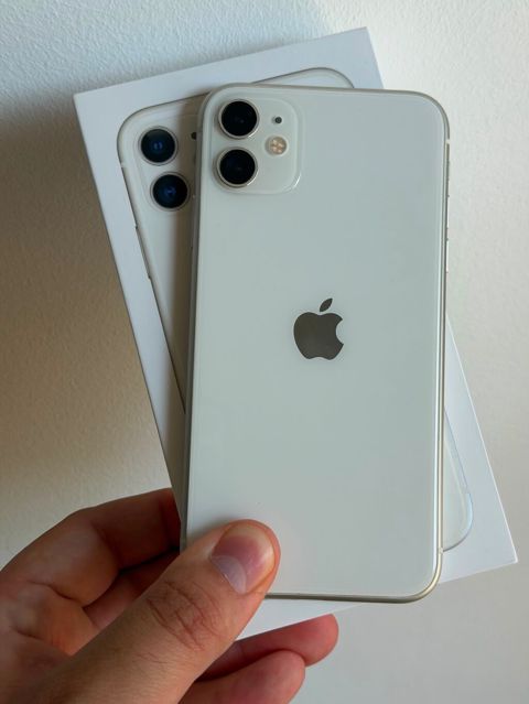 IPhone 11, 128 GB, Ağ, Zəmanət, Kredit, Simsiz şarj — Bakı