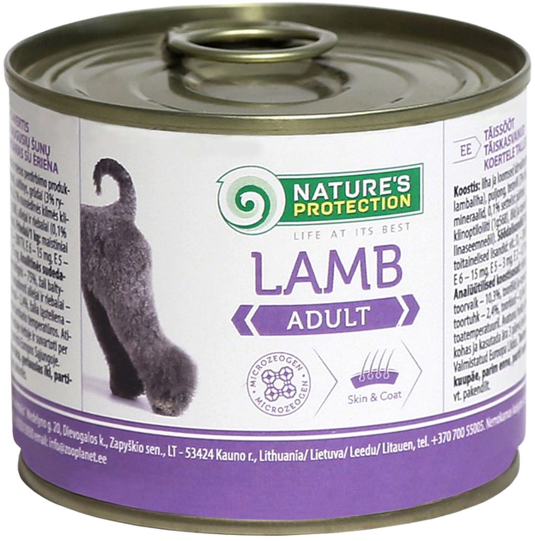 Konserv yem Nature's Protection Adult, quzu əti ilə, 200 q — Mallar, Bakı