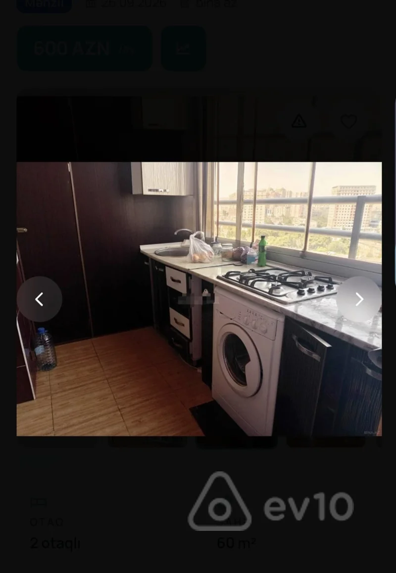 2 otaqlı mənzil, 60 m², Hüseyn Seyidzadə küçəsi, — kirayə — Mənzil, Bakı (6)