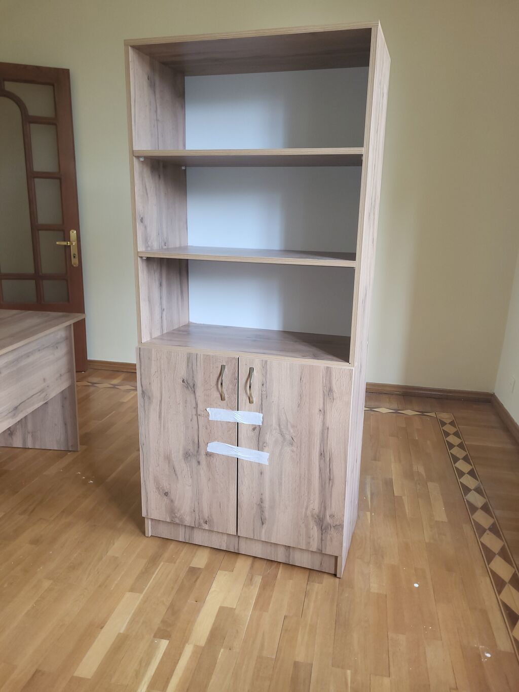 Ofis/ev üçün kitab rəfi və şkaf kombinəsi - Material: laminat/MDF-lam — Rəflər, Bakı (3)