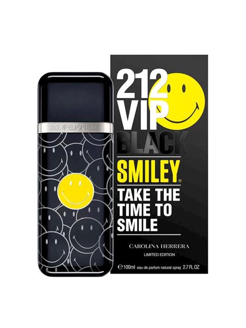 Carolina Herrera 212 VIP Black Smiley kişilər üçün ətir suyu 100 ml — Bakı