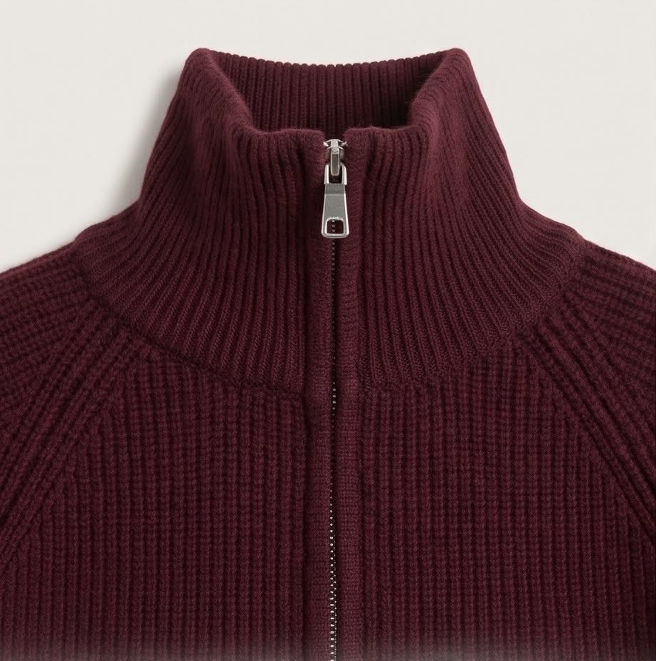 Qadınlar üçün kardiqan, tünd qırmızı, yun/pambıq, ölçü One Size — Mallar, Bakı (2)