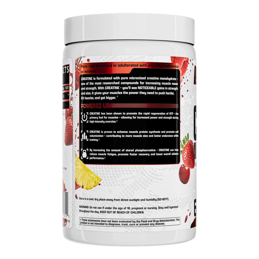 Kreatin No Brand, Monohidrat, Toz, Fruit Punch, 60 porsiya — Mallar, Bakı (2)
