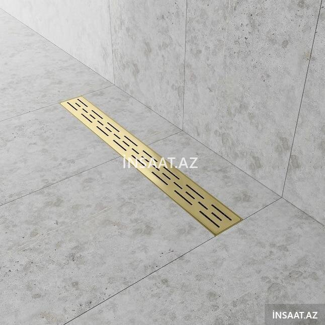 Paslanmaz linear (duş kanalı) Döşəmə trapı — Santexnika istehlak materialları, Bakı (3)