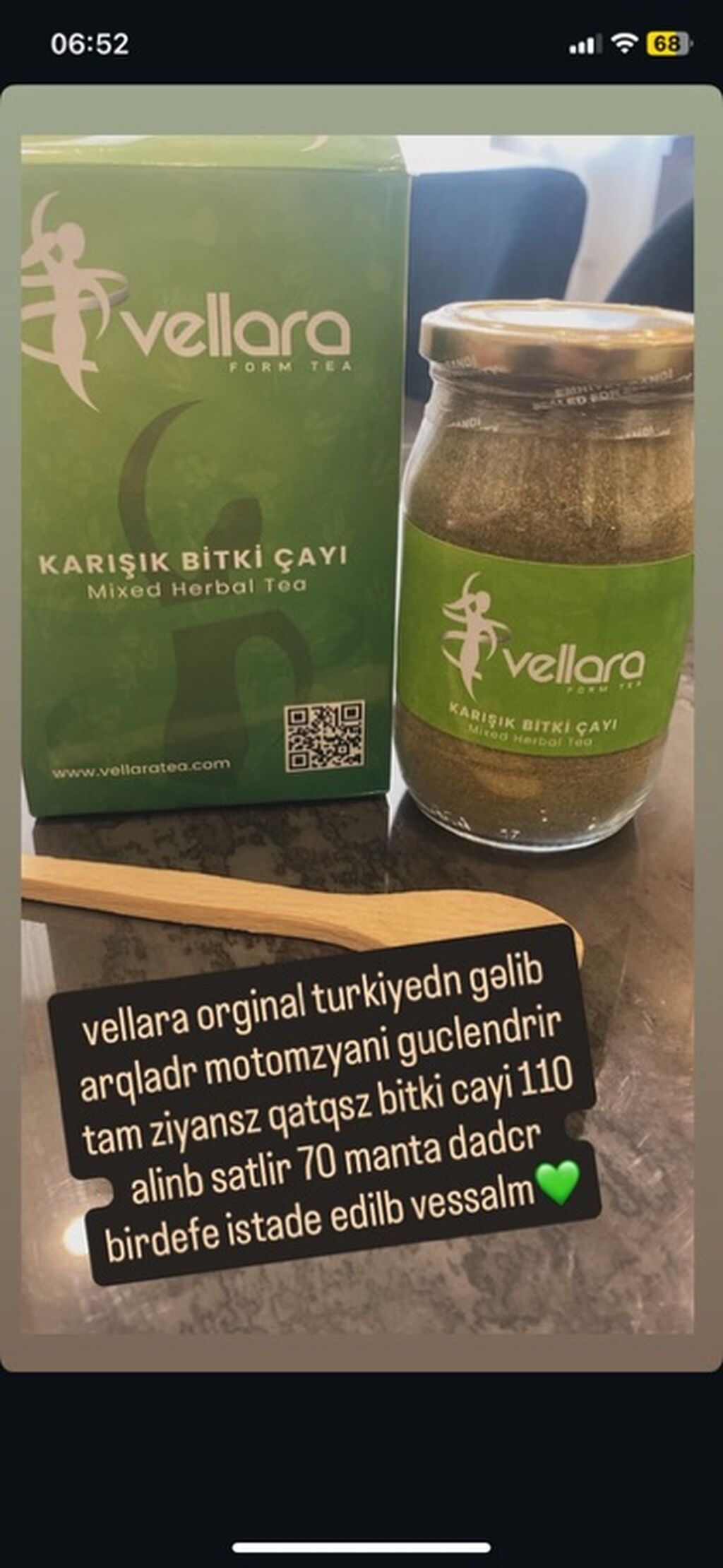 Vellara Form Tea – Qarışıq Bitki Çayı - Marka: Vellara - Məhsul tipi — Qida məhsulları, Bakı