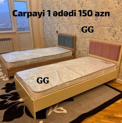Tək nəfərlik çarpayı - Ölçü: standart tək nəfərlik - Material — Bakı