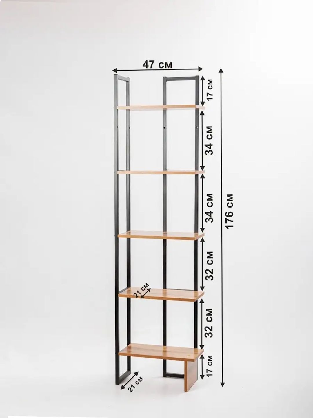 Stellaj 21x47x176 sm, Ldsp, qəhvəyi — Mallar, Bakı (2)