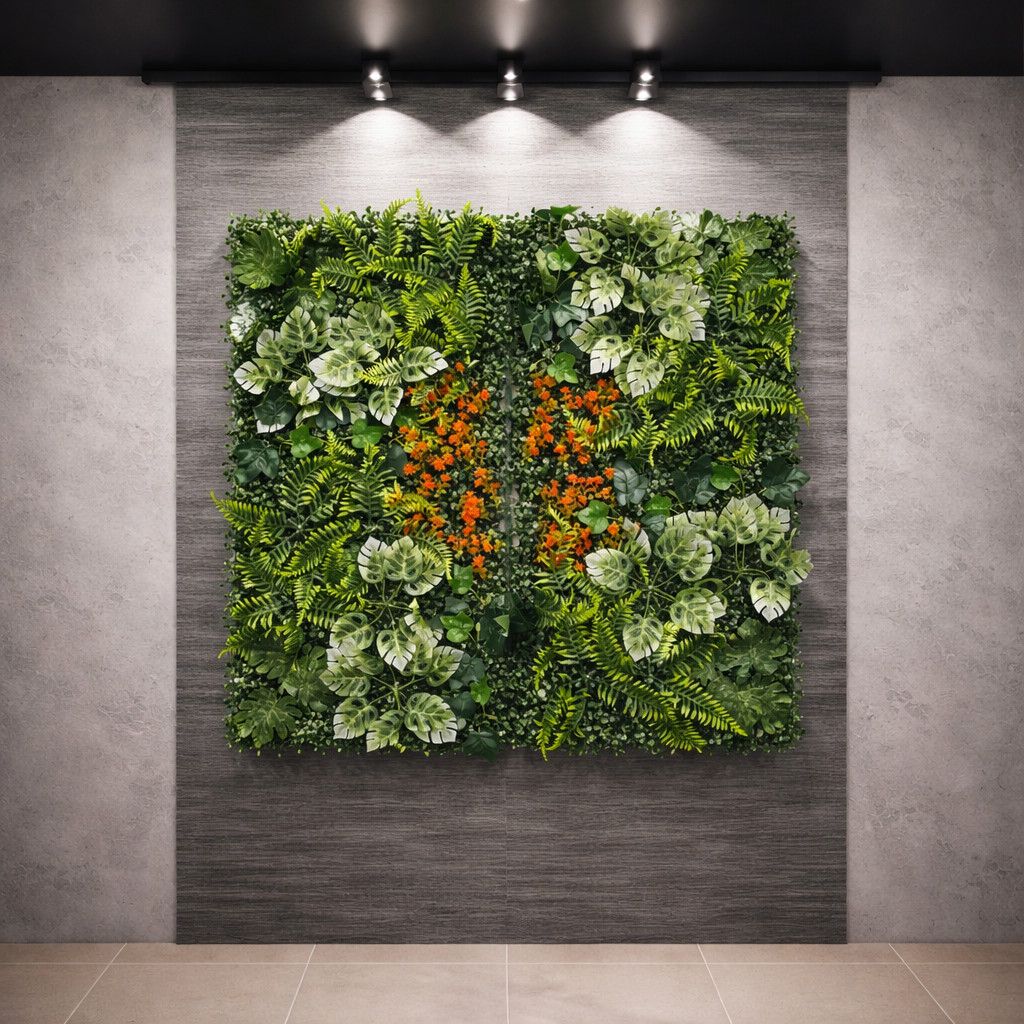 Süni yaşıllıq divar paneli 614s, plastik, 100x100 sm — Mallar, Bakı (2)