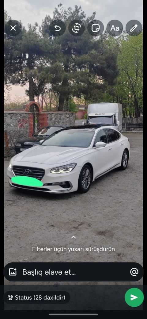Hyundai Grandeur – işgüzar sinif sedan Xarici: - Ağ rəngli kuzov — Digah