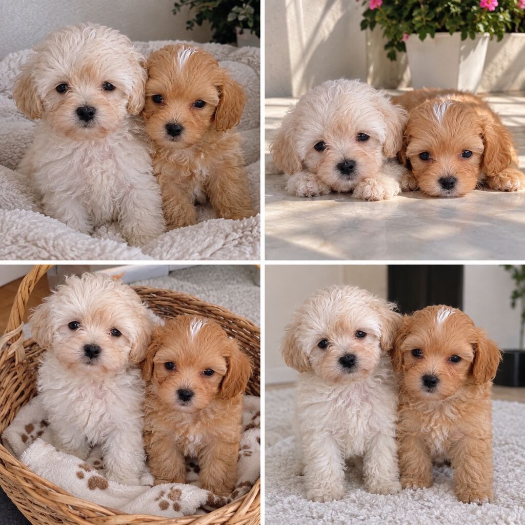 Maltipoo F1 balalar Mikro.Ana 3 kq yarim Ata 2 kq yarim.Balalar — Köpəklər, Digah