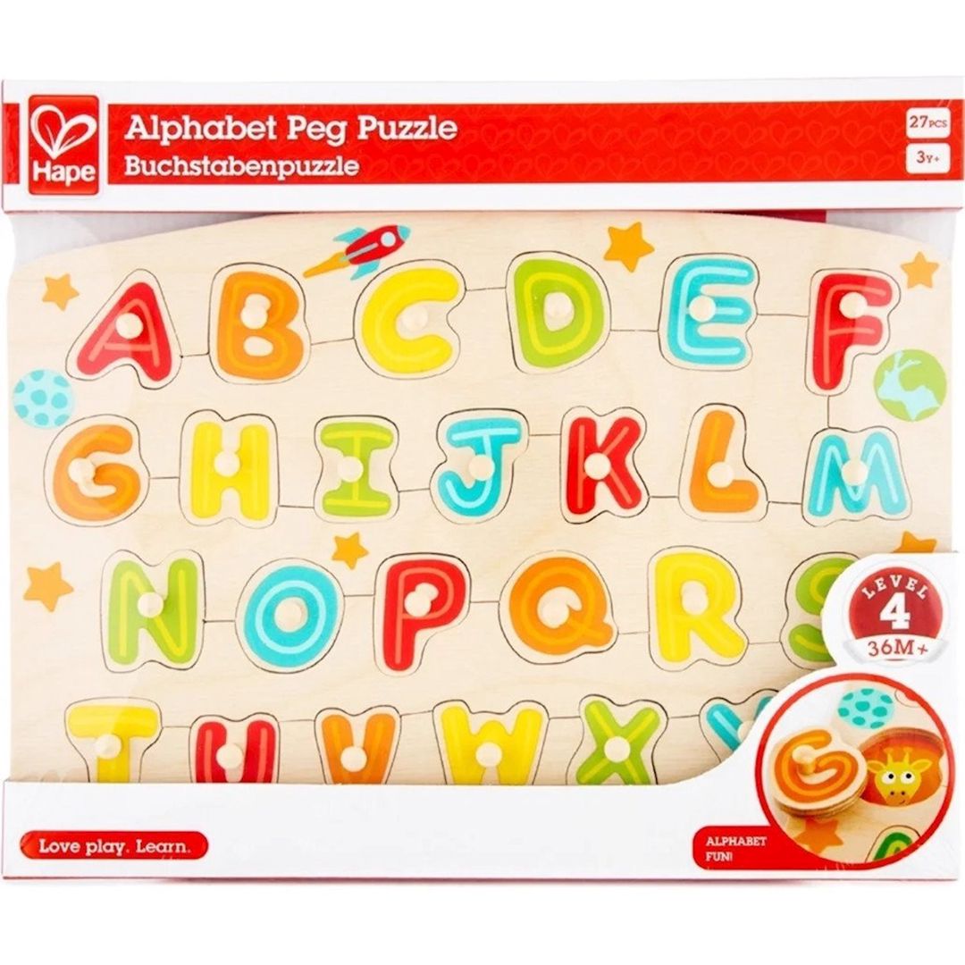 İnkişaf etdirən oyun Hape Alphabet Peg Puzzle, 3+ yaş — Mallar, Bakı (2)