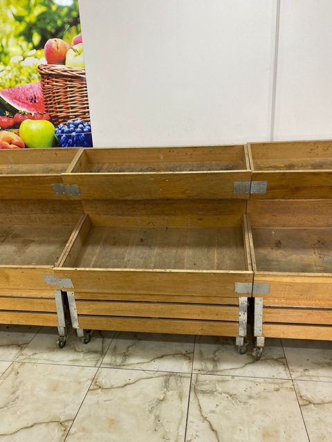Meyvə-tərəvəz bölməsi üçün vitrin/stand dəsti - Mağaza və — Digah