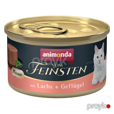 Konserv Animonda Vom Feinsten Adult Cat Mousse yetkin pişiklər üçün, qızılbalıq və quş əti ilə, 85 q — Bakı