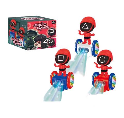 Robot-mühafizəçi Squid Game, rəqs edən və mahnı oxuyan, plastik, qara/qırmızı — Bakı
