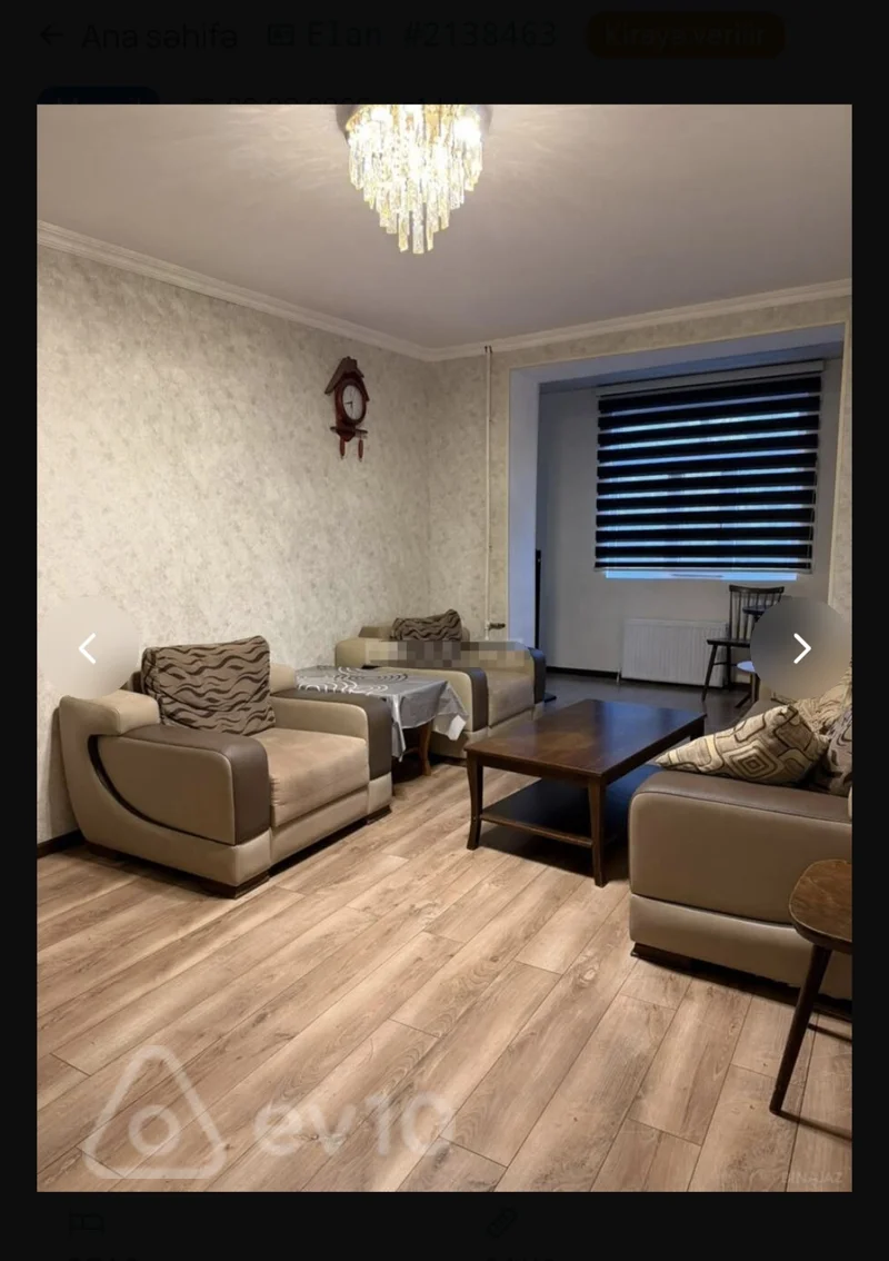 2 otaqlı mənzil, 55 m², Şərifzadə küçəsi — kirayə — Mənzil, Bakı (9)
