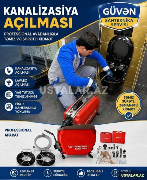 Kanalizasiya təmizləmə xidməti — Bakı