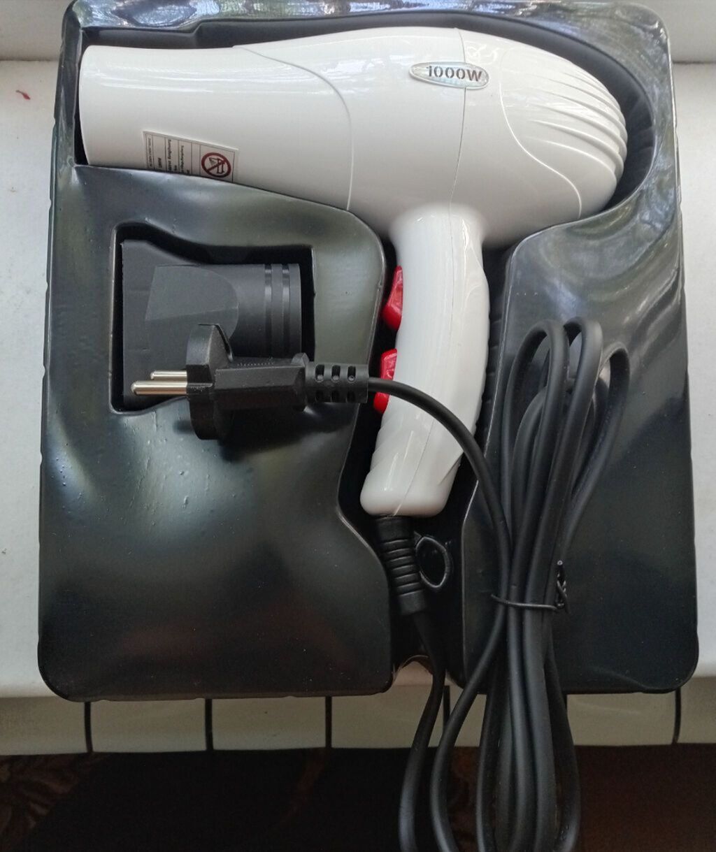 Saç qurutma fenı – 1000W, ağ rəng - Güc: 1000W (korpus üzərində — Fən, Bakı (3)