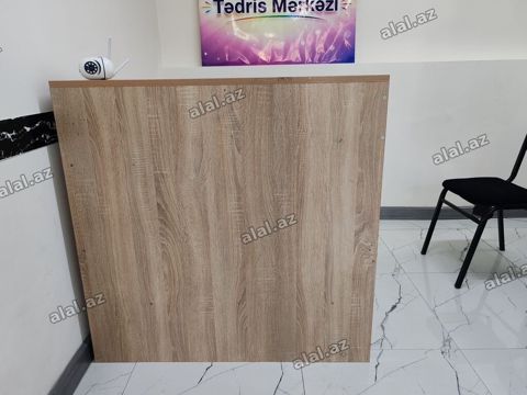 Laminatdan hazırlanmış resepsiyon/registrasiya masası. - Təbii ağac — Bakı