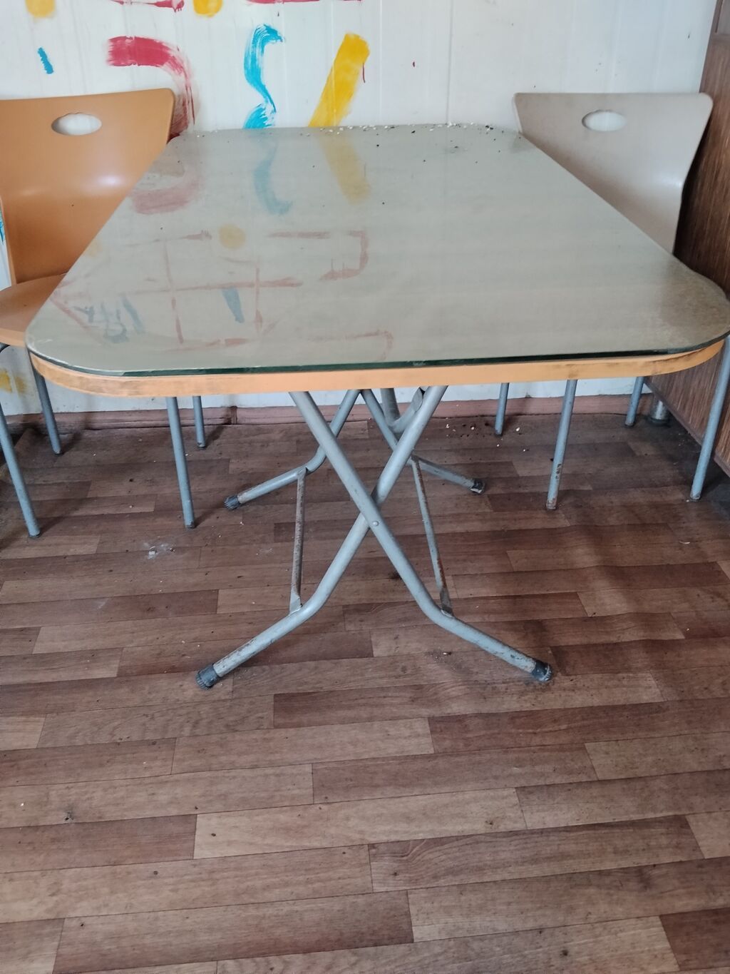 2 ədəd qatlanan stol, 2 ədəd plastik stul, 5 ədəd plastik metal — Masalar və stullar, Bakı (5)