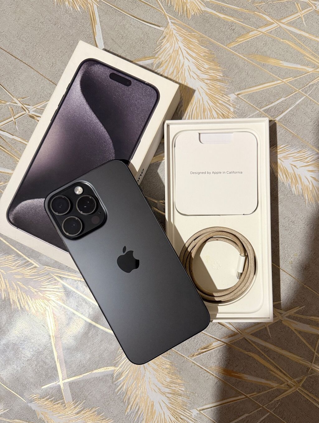 IPhone 15 Pro Max, 256 GB, Black Titanium, Sənədlərlə — Apple iPhone, Masazır (4)
