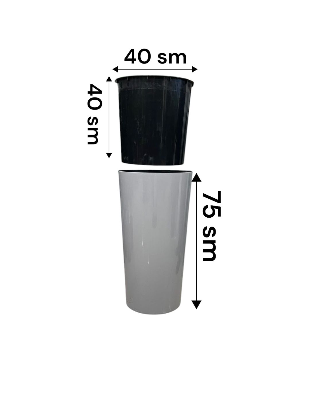 Dibçək Slim, plastik, boz, 70 L — Mallar, Bakı (3)