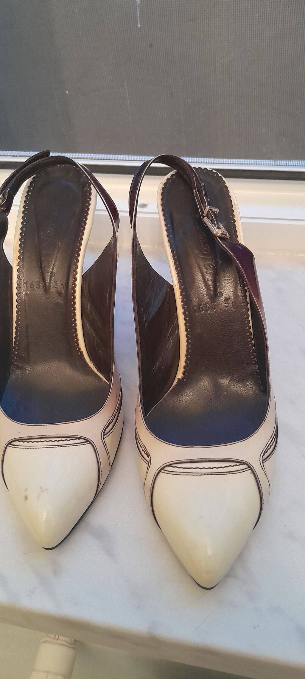 Qadın ayaqqabısı – açıq dabanlı, nazik kəmərli slingback model Temiz — Tufl, Digah (2)