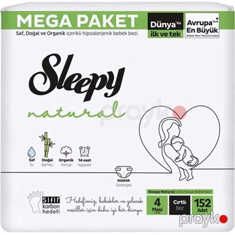 Uşaq bezləri Sleepy Natural Maxi 4, 152 əd — Bakı