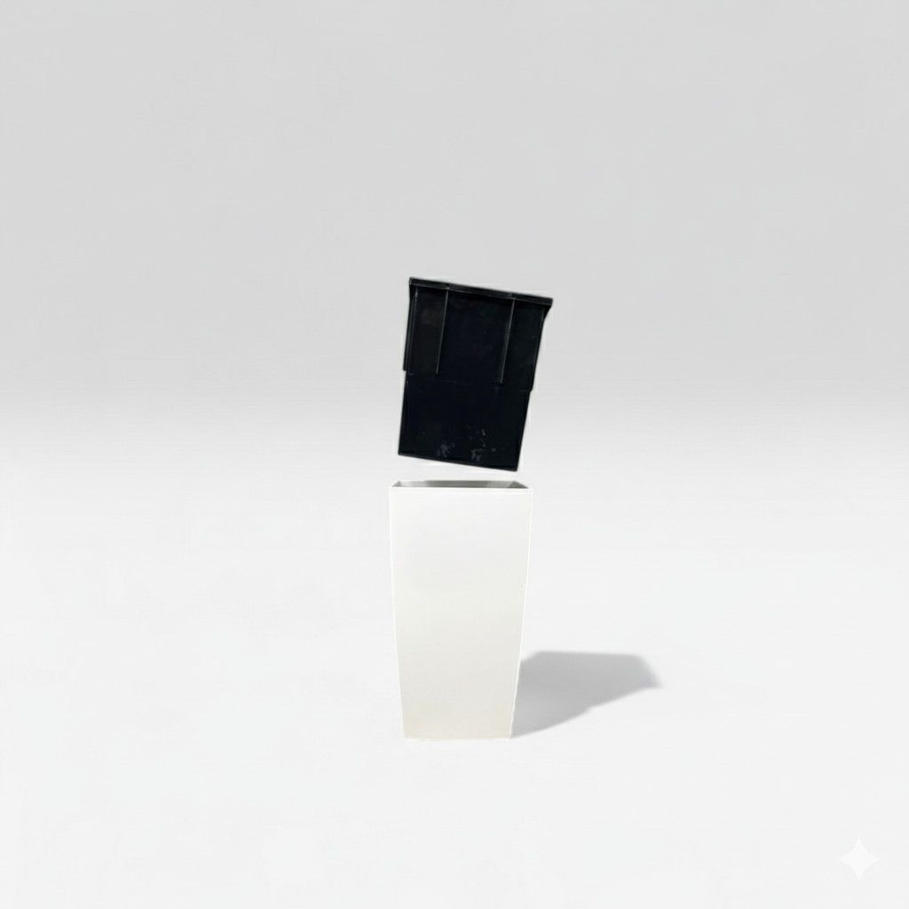Bitkilər üçün dibçək, 54x28x23 sm, plastik, ağ, 30 l — Mallar, Bakı (2)