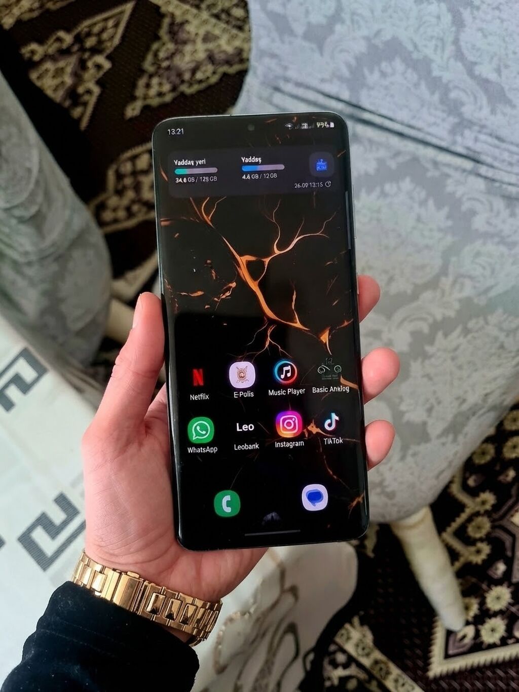 Samsung Galaxy S20 Plus, 128 GB, rəng - Göy, Zəmanət, Sensor, Barmaq izi — Samsung, Bakı (5)