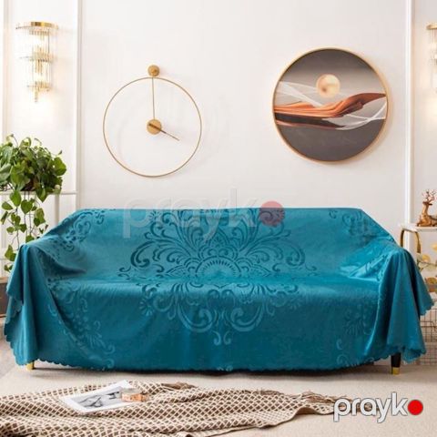 Divan üçün örtük ZZ-ZZ-0192, 180x220 sm, firuzəyi — Bakı