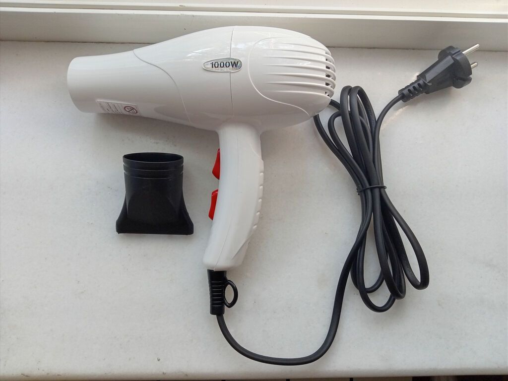 Saç qurutma fenı – 1000W, ağ rəng - Güc: 1000W (korpus üzərində — Fən, Bakı (2)