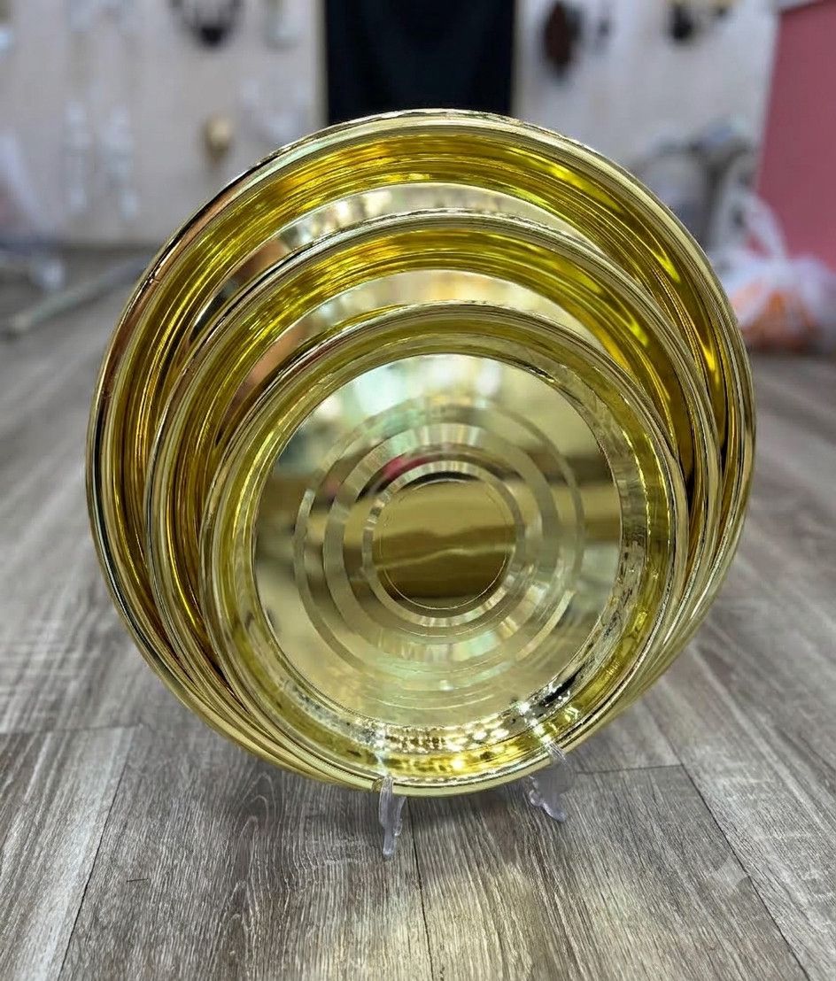 Sini və altlıq No brand, Dəst, Paslanmayan polad, 3 ədəd, 30 sm, 35 sm, 40 sm — Mallar, Bakı