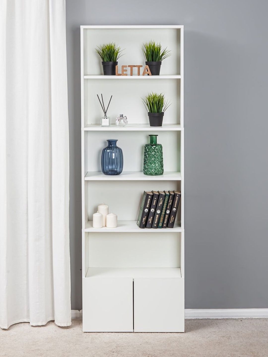 Stellaj Letta, ağ, Ldsp, 181x60x24 sm — Mallar, Bakı (3)