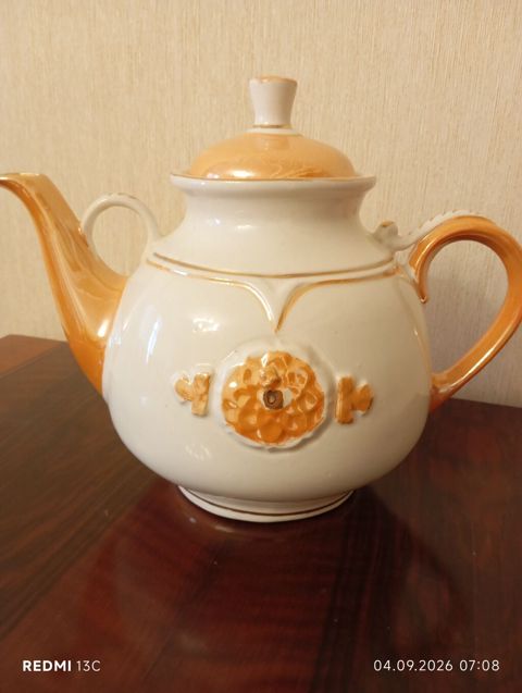 Keramik çaydan – retro dizayn - Material: keyfiyyətli — Bakı