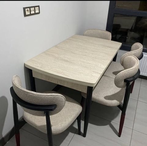Mətbəx üçün, İşlənmiş, Açılmayan, Dördbucaq masa, 4 stul — Novxanı