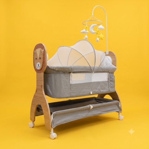 Elektron beşik Cool Baby 8766, plastik, boz, 85x80 sm — Bakı