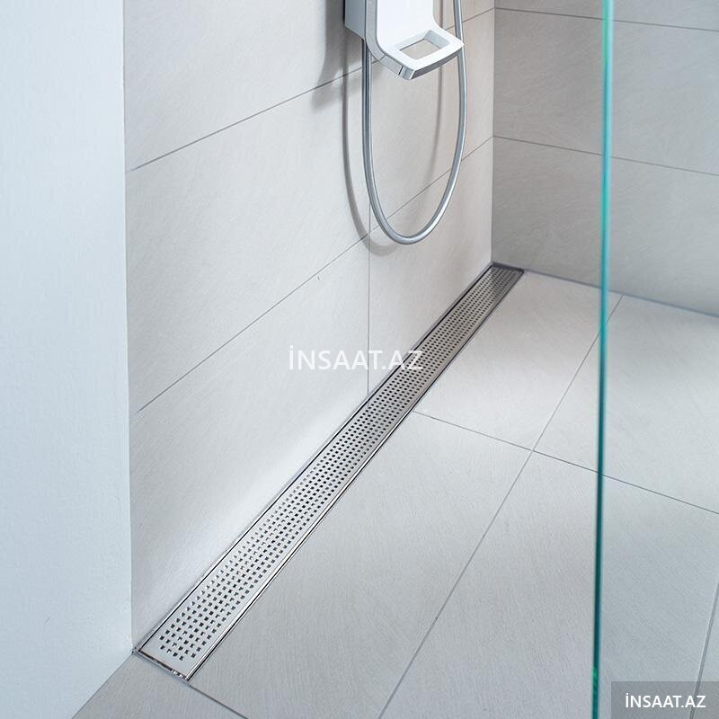 Paslanmaz linear (duş kanalı) Döşəmə trapı — Santexnika istehlak materialları, Bakı (10)