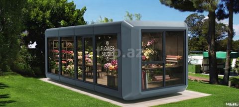 Kapsul tipli futuristik gül satış köşk 3x12 — Bakı