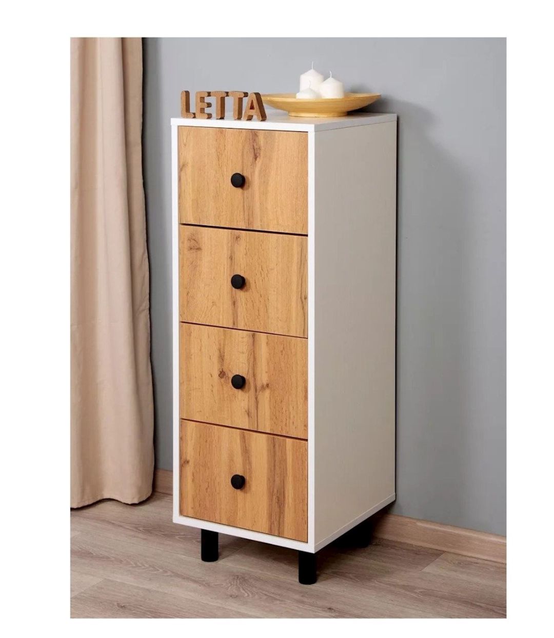Tumba Letta Boston 3563_L-M 2TumbaPumpWh-Vot, 40x40x105 sm, ağ — Mallar, Bakı