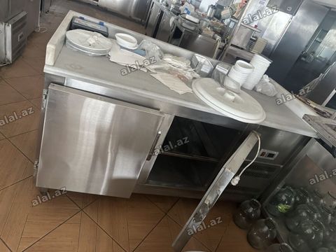 Peşəkar mətbəx üçün paslanmayan poladdan hazırlanmış soyuducu iş — Bakı