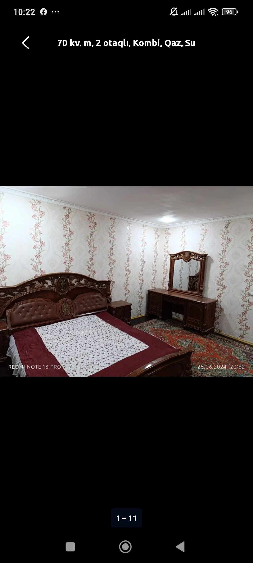 70 kv. m, 2 otaqlı, Kombi, Qaz, İşıq — Ev, villa, Sumqayıt (3)